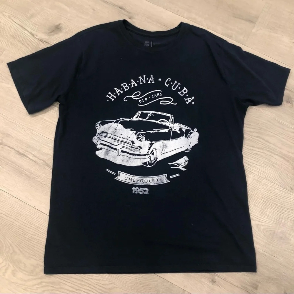 Nike Navy Tee Habana Cuba Chevrolet Athletic Fit XL NFL Team Shirt